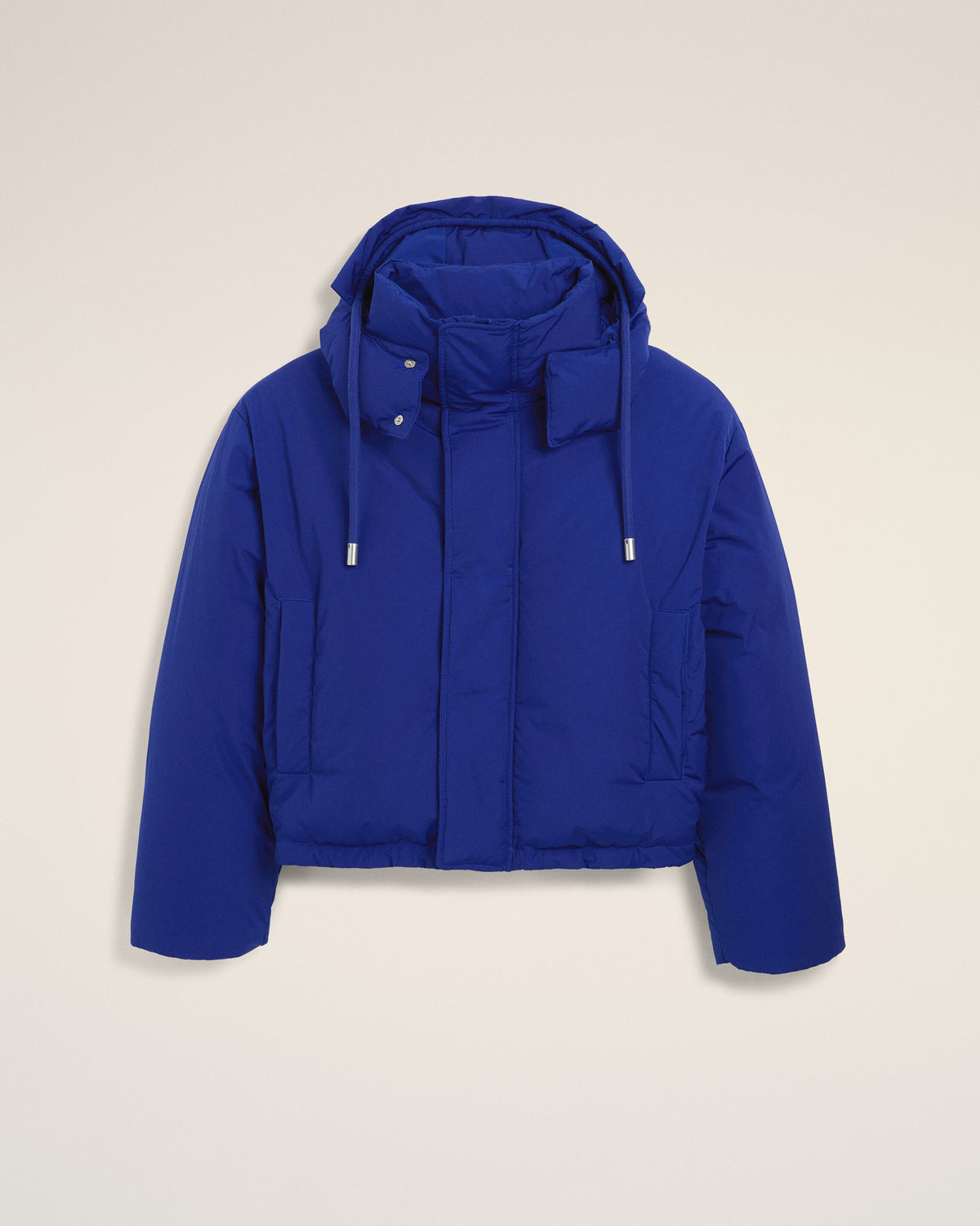 Doudoune bleue à capuche en coton et nylon Ami de Coeur - 1