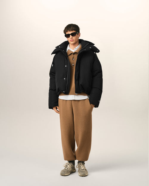 Hooded nylon and cotton down jacket with Ami de Coeur - Homme - 2 - AMI Paris - Ami Paris