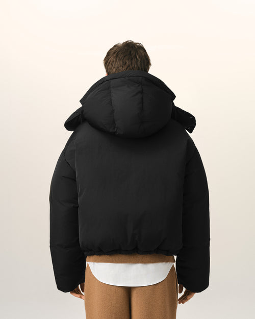 Hooded nylon and cotton down jacket with Ami de Coeur - Homme - 5 - AMI Paris - Ami Paris