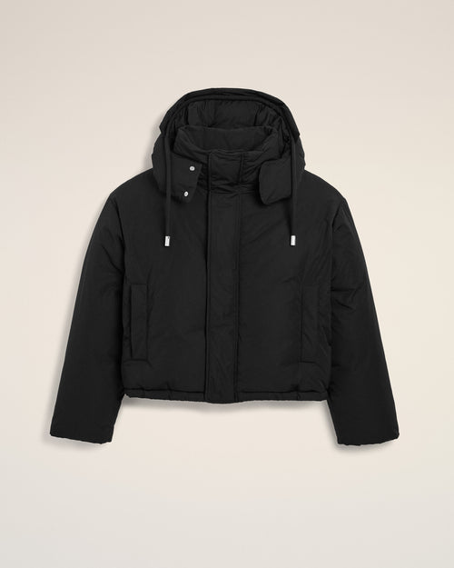 Hooded nylon and cotton down jacket with Ami de Coeur - Homme - 1 - AMI Paris - Ami Paris