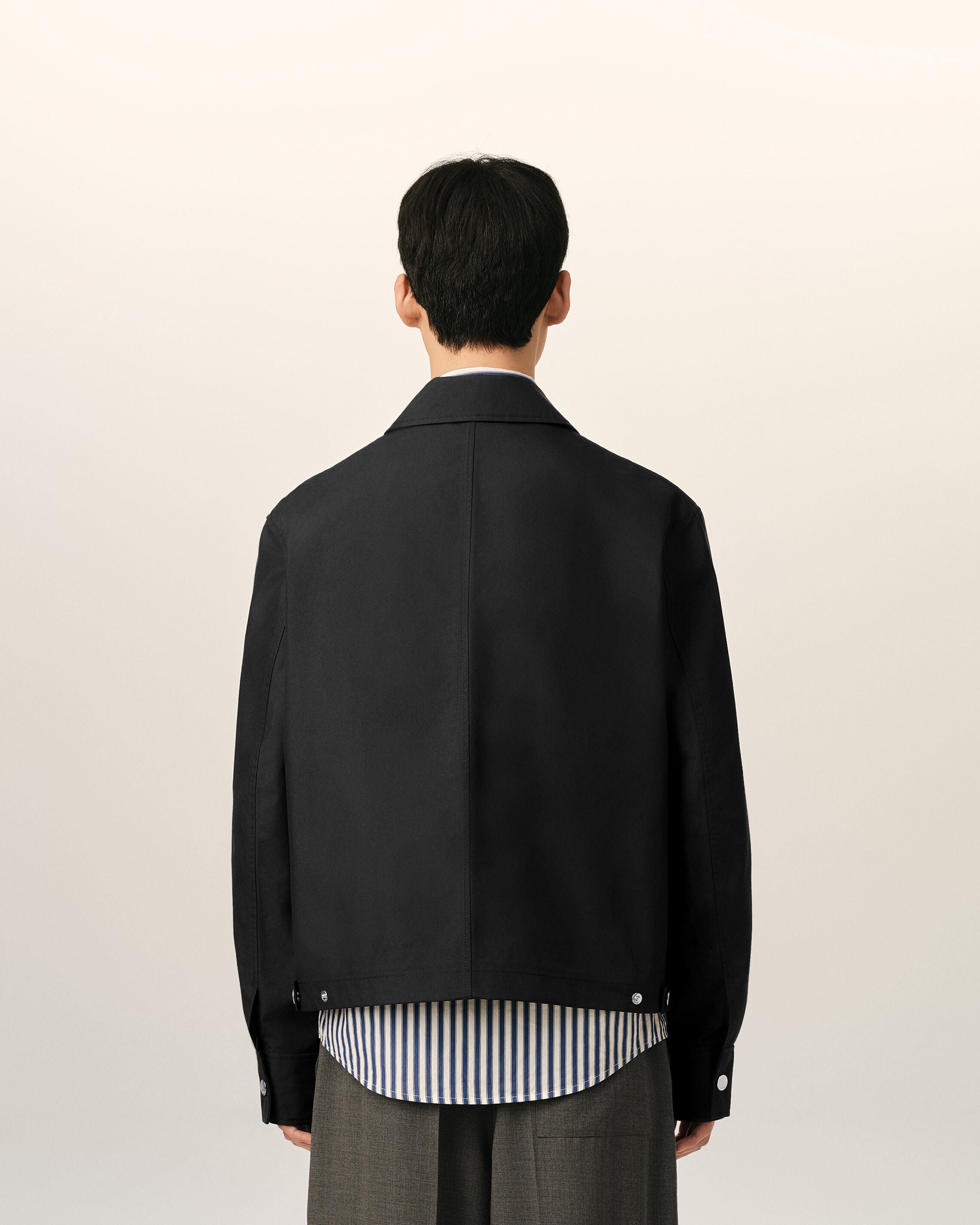 Black nylon jacket with Ami de Coeur - 5