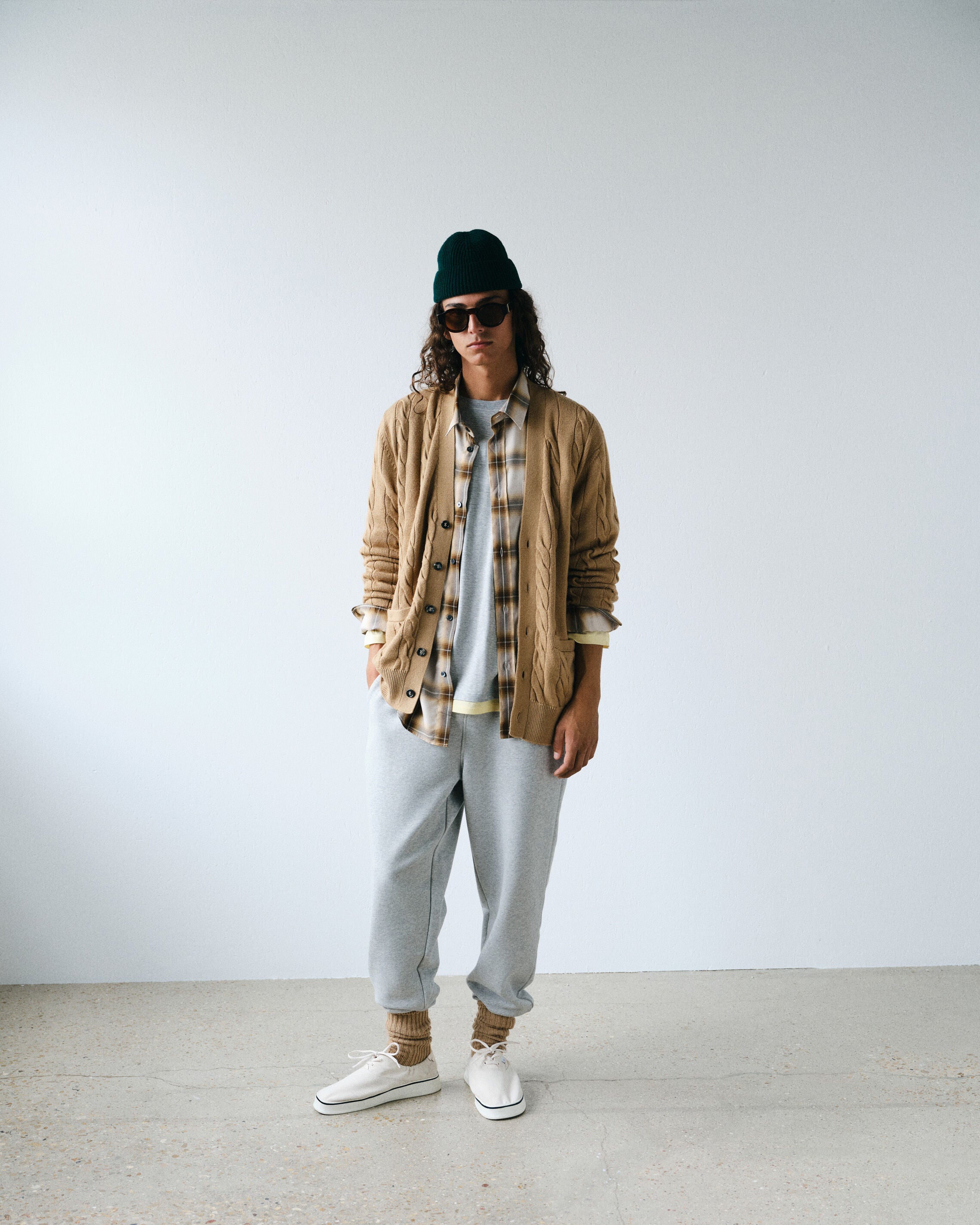 Brown Wool And Cotton Cable Stitch Cardigan - 7