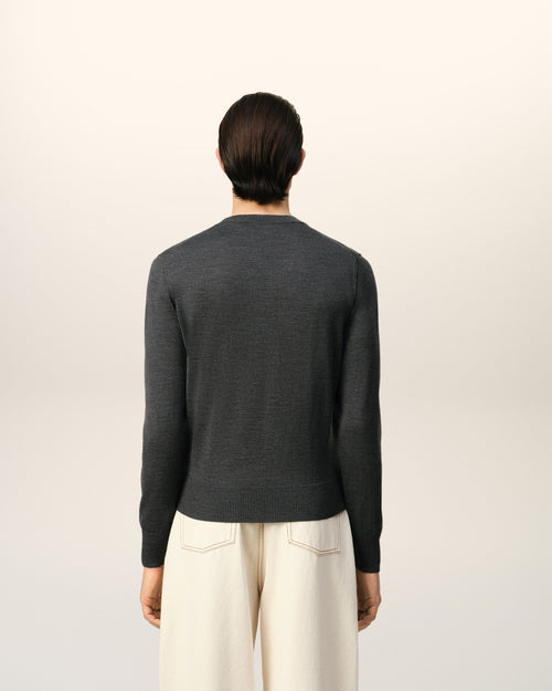 Red Ami de Coeur Crew Neck Sweater - 5 - Ami Paris