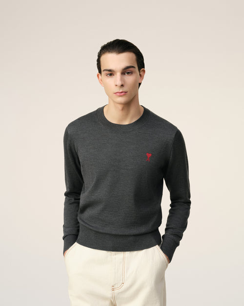Red Ami de Coeur Crew Neck Sweater - 3 - Ami Paris