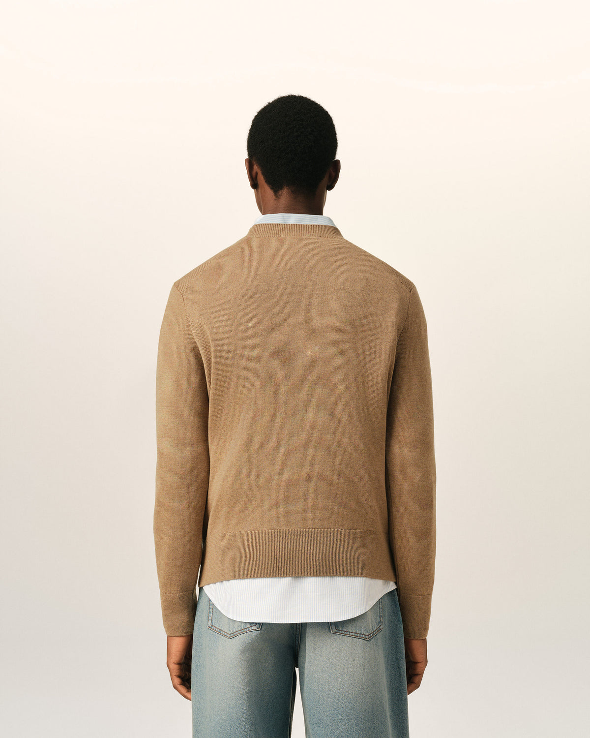 Pull marron en laine Ami de Coeur - 5