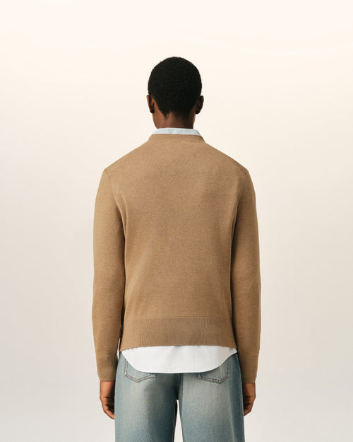Pull marron en laine Ami de Coeur - Homme - 5 - AMI Paris - Ami Paris