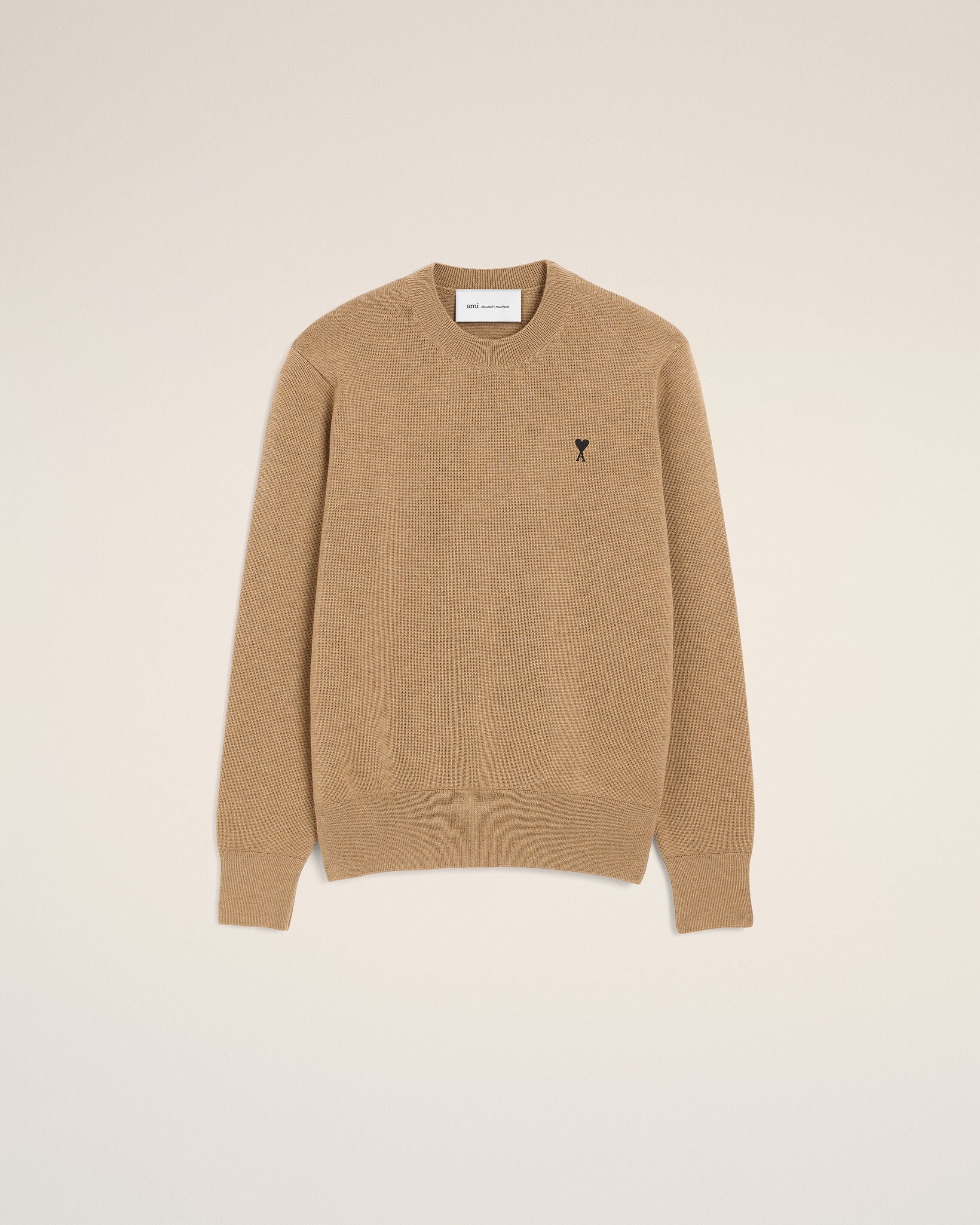 Pull marron en laine Ami de Coeur - 1