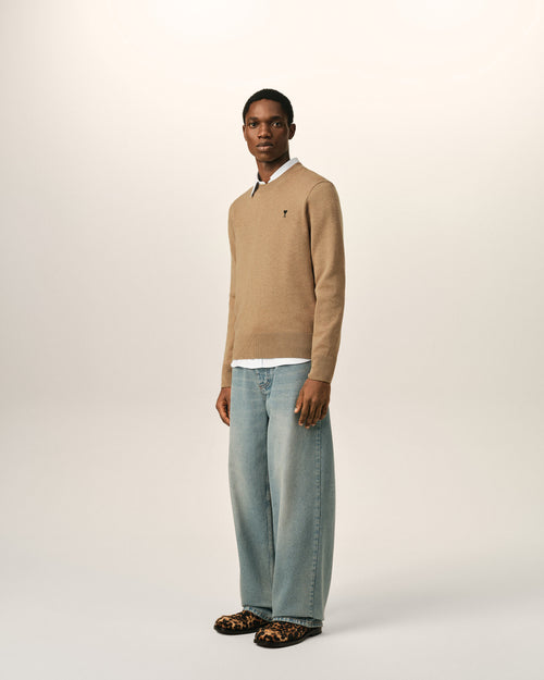 Pull marron en laine Ami de Coeur - Homme - 6 - AMI Paris - Ami Paris