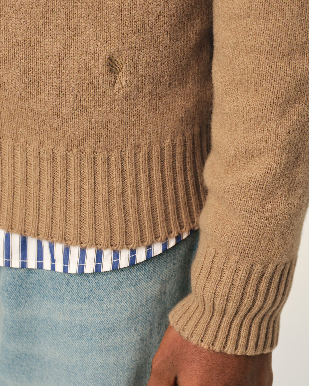 Ami de Coeur Pullover aus braunem Kaschmir - 4