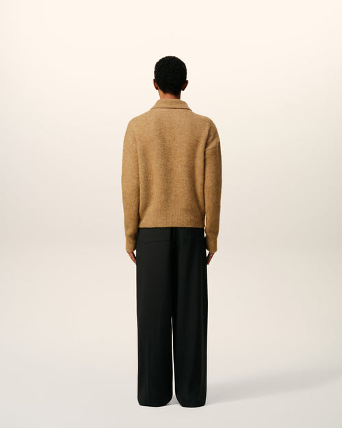 Brown Alpaca Ami Long Sleeves Polo - 5 - Ami Paris