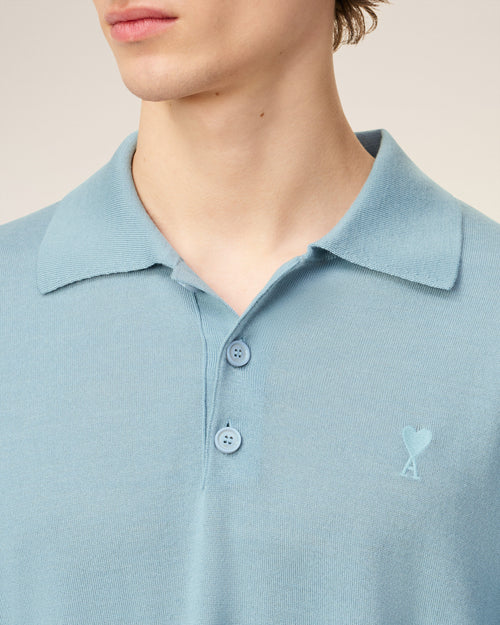 Polo Ami de Cœur de lana azul - 4 - Ami Paris