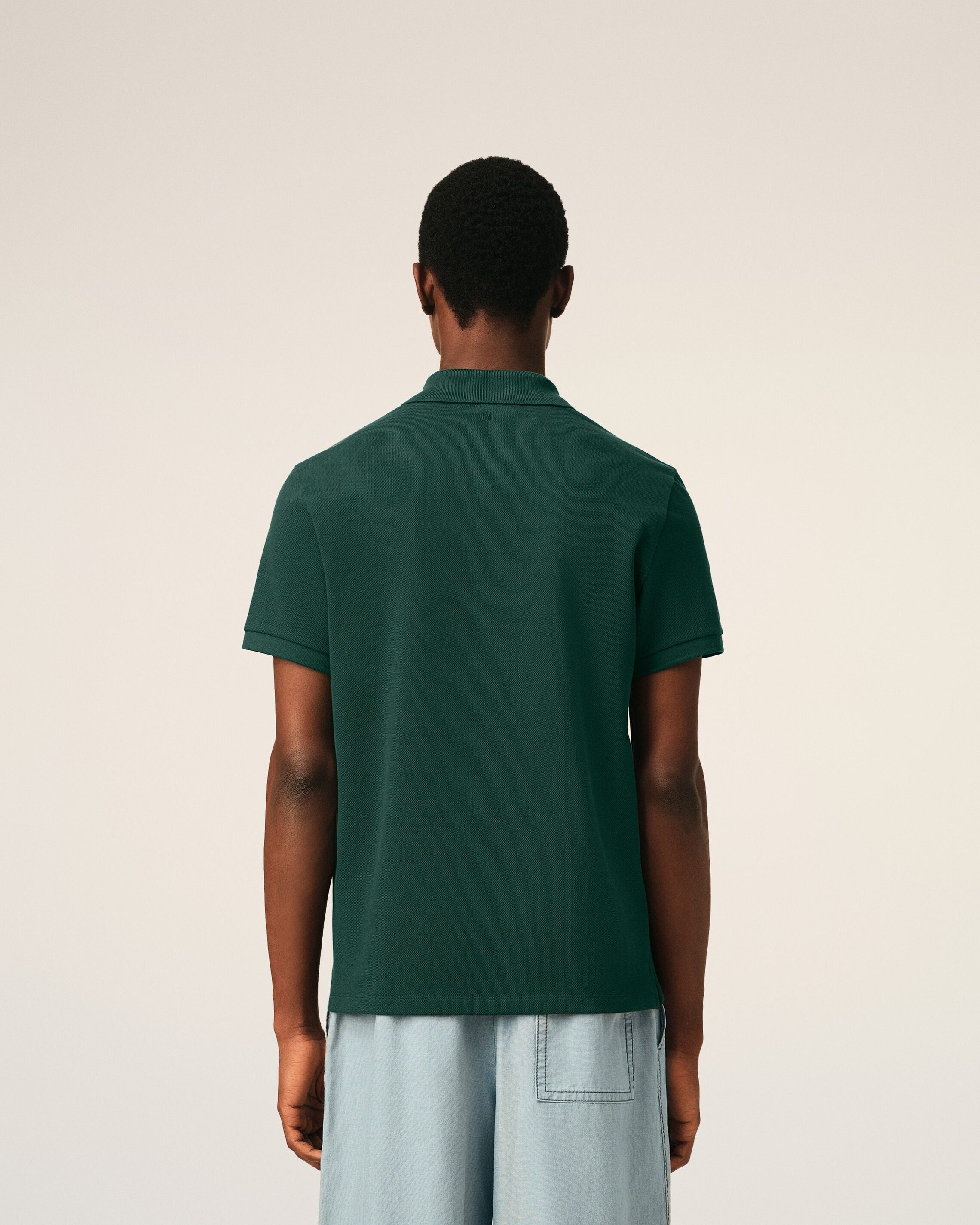 Green cotton polo with Ami de Coeur - 5