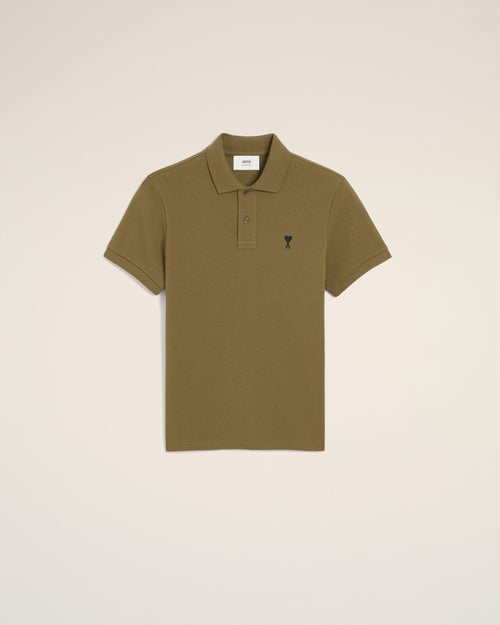Green Cotton Contrasted Ami De Coeur Polo Shirt - 2 - Ami Paris