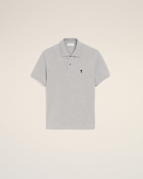 Polo Ami De Coeur Contraste Gris en Coton - 1 - Ami Paris