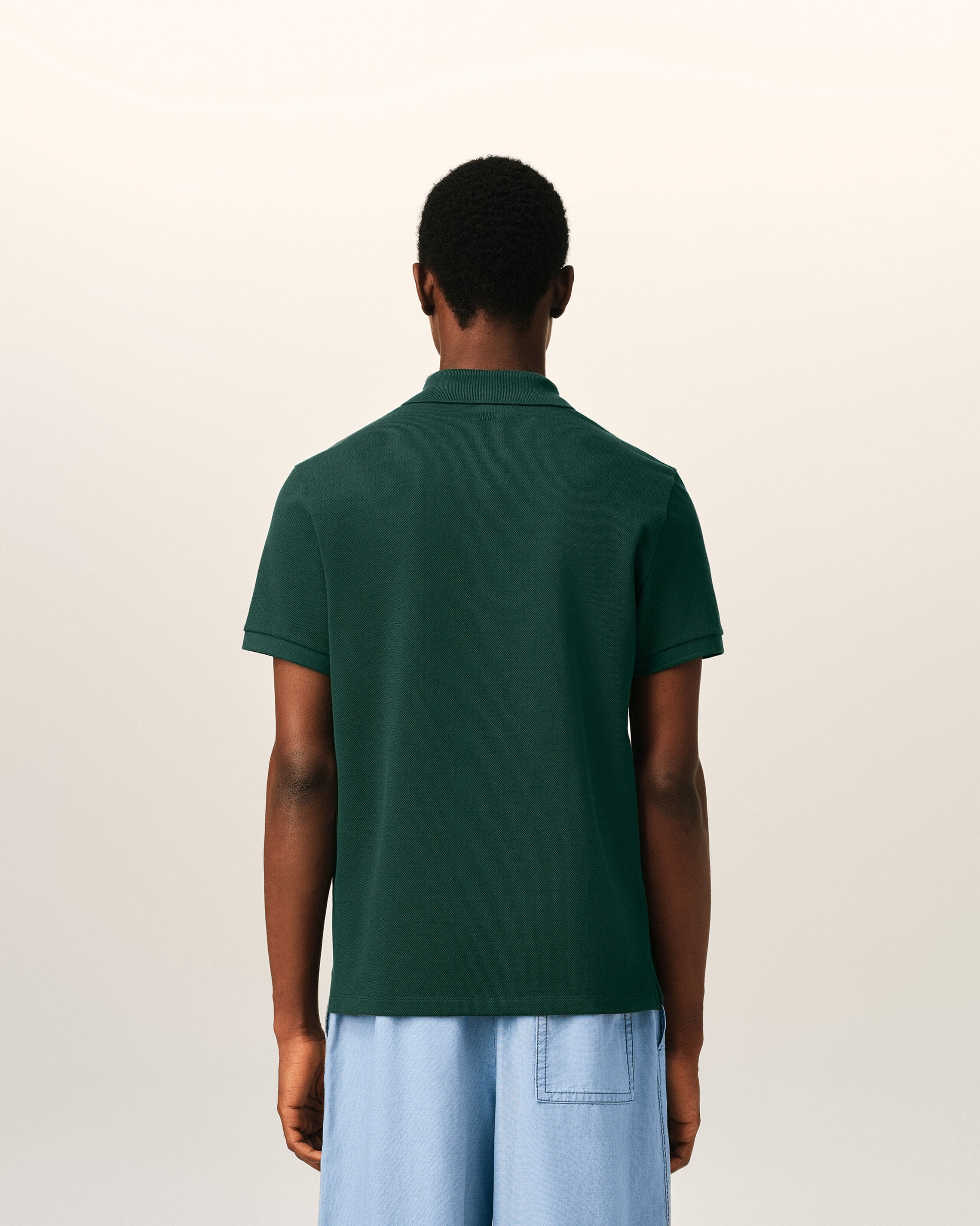 Green cotton polo with Ami de Coeur - 5