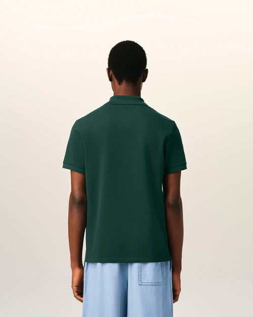 Green cotton polo with Ami de Coeur - Man - 5 - AMI Paris - Ami Paris