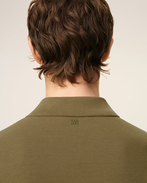 Green Cotton Contrasted Ami De Coeur Polo Shirt - 4 - Ami Paris