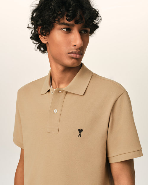 Polo beige en coton Ami de Coeur - Homme - 4 - AMI Paris - Ami Paris