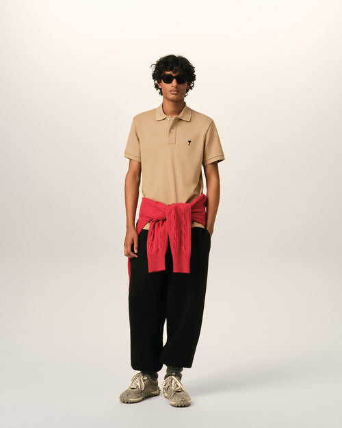 Polo beige en coton Ami de Coeur - Homme - 3 - AMI Paris - Ami Paris