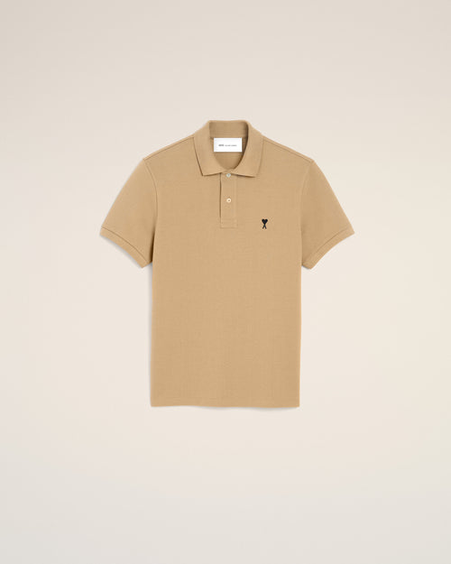 Polo beige en coton Ami de Coeur - Homme - 1 - AMI Paris - Ami Paris