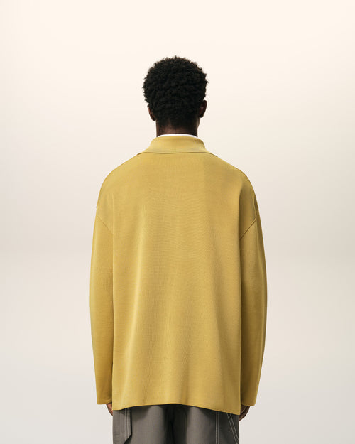 Yellow Wool Long Sleeves Polo - Man - 5 - AMI Paris - Ami Paris