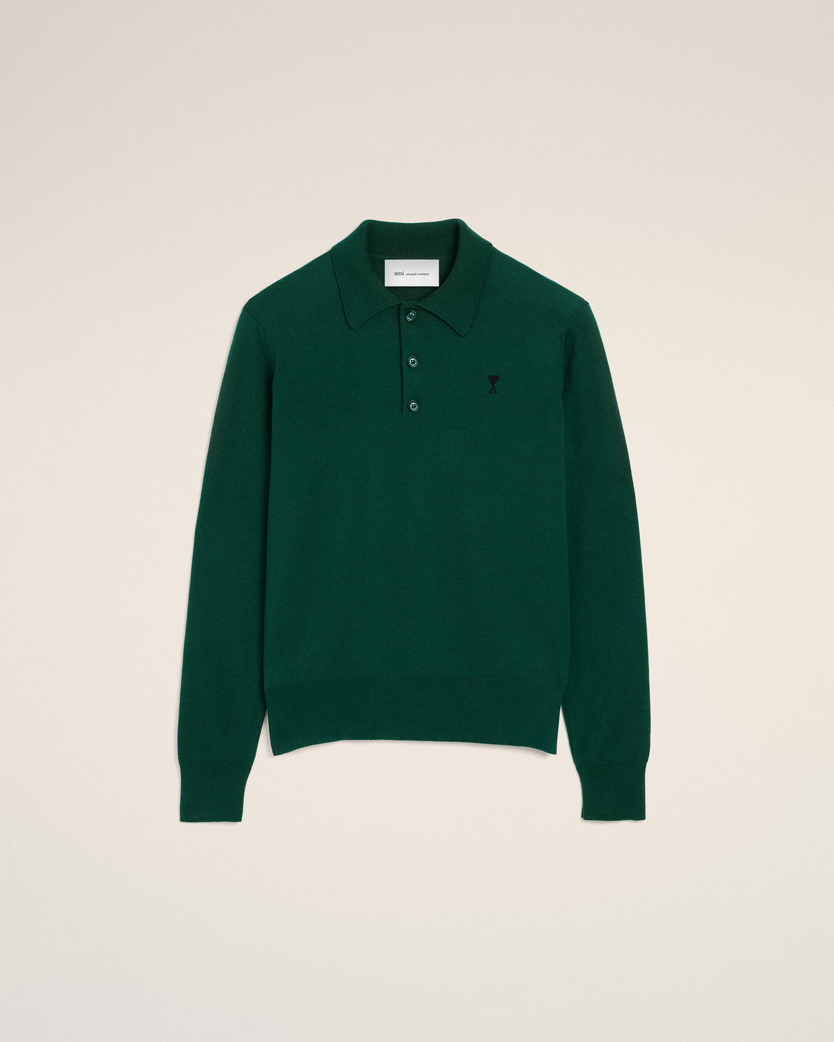 Ami de Coeur Poloshirt aus grüner Wolle - 1