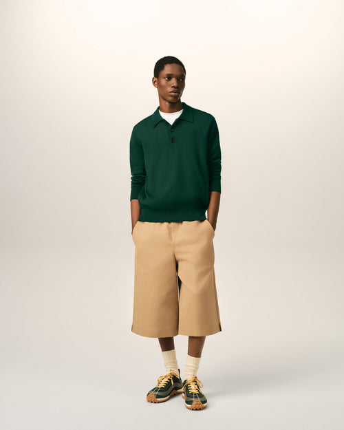 Ami de Coeur Poloshirt aus grüner Wolle - Herren - 3 - AMI Paris - Ami Paris
