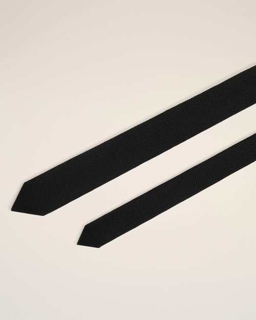 Black Silk Grenadine Tie  - 3 - Ami Paris