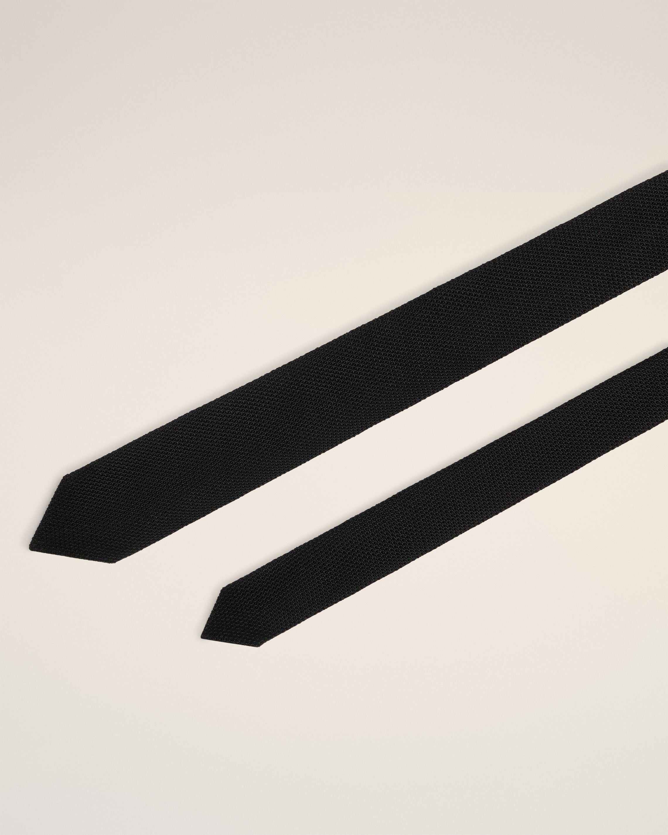 Black Silk Grenadine Tie  - 3