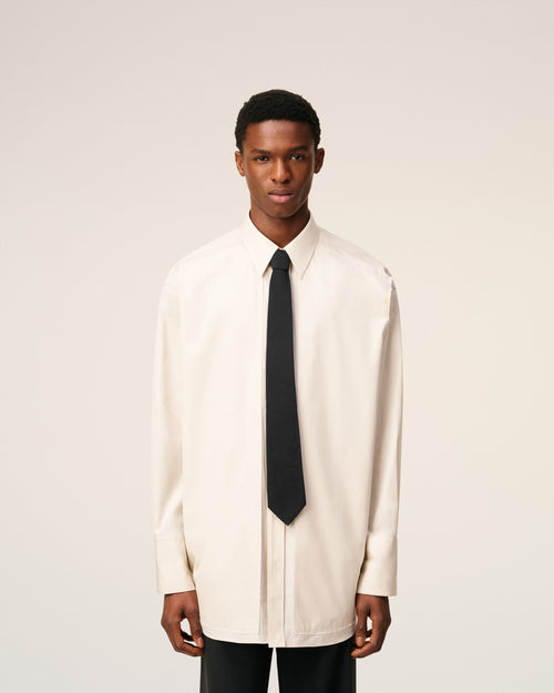 Black Silk Ami De Coeur Tie - 2 - Ami Paris