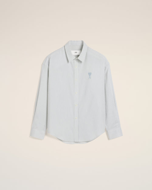 Blue Cotton Boxy Fit Shirt - 2 - Ami Paris