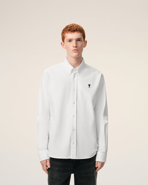 Chemise Oxford Blanche Ami De Coeur en Coton - 3 - Ami Paris