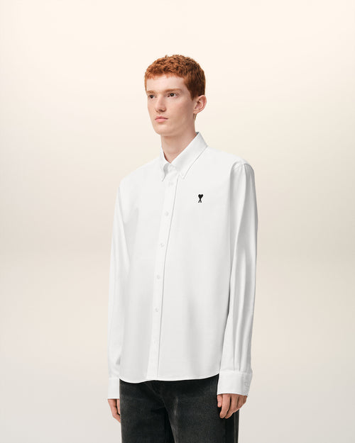 Camisa Ami de Cœur abotonada de algodón blanco - 6 - Ami Paris
