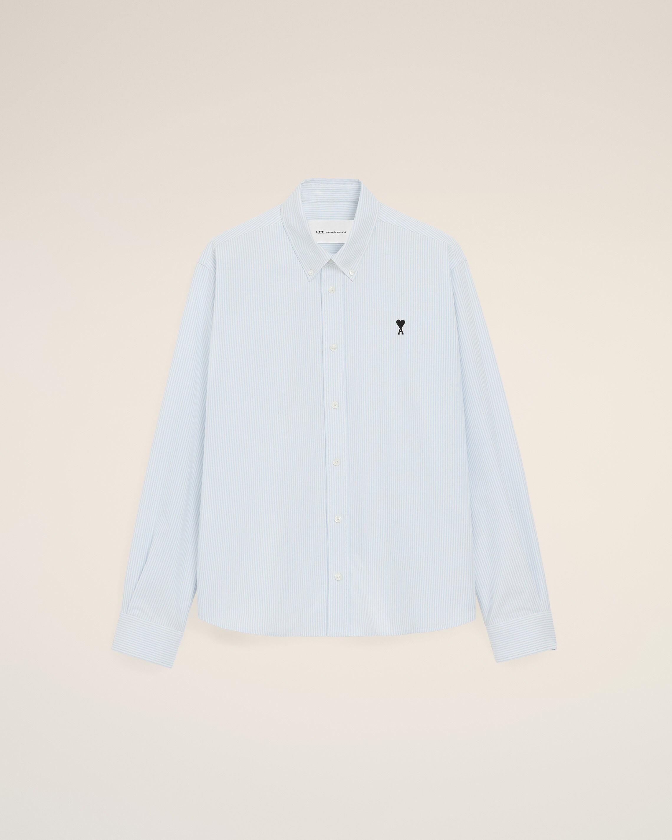 Blue Cotton Ami De Coeur Oxford Shirt - 1