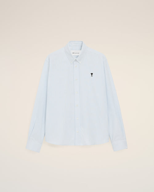 Blue Cotton Ami De Coeur Oxford Shirt - 2 - Ami Paris