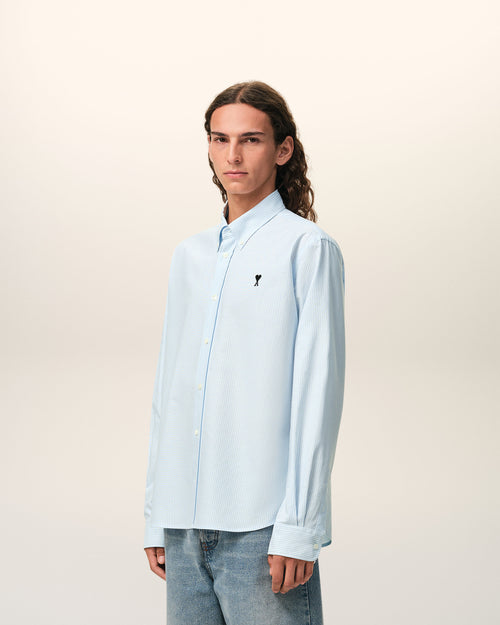 Camisa Ami de Cœur abotonada de algodón azul - 6 - Ami Paris
