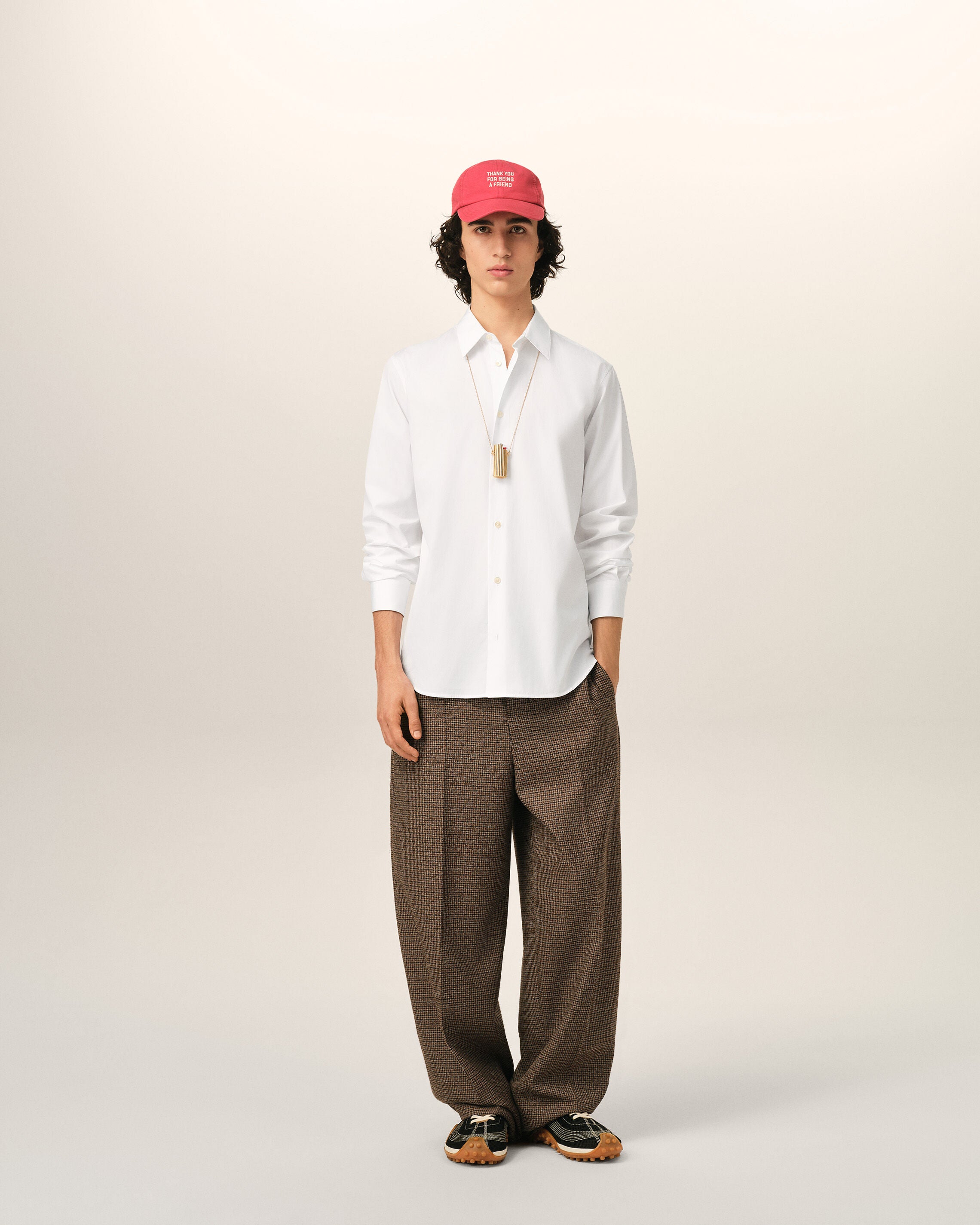 White cotton shirt with Ami de Coeur - 3
