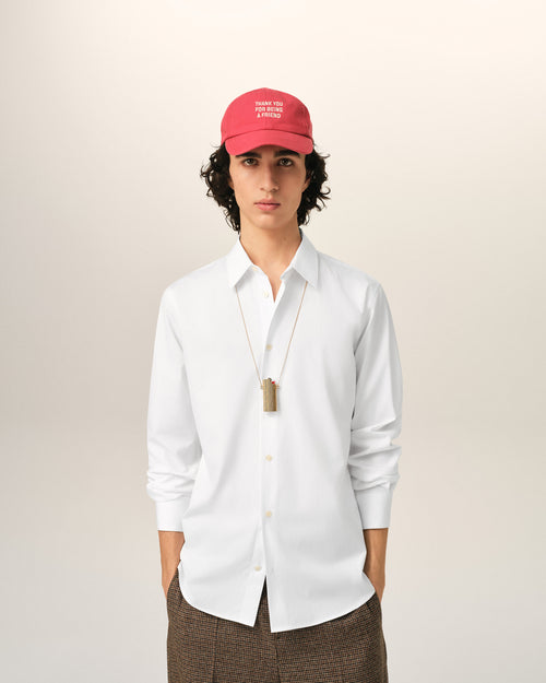 White cotton shirt with Ami de Coeur - Man - 2 - AMI Paris - Ami Paris