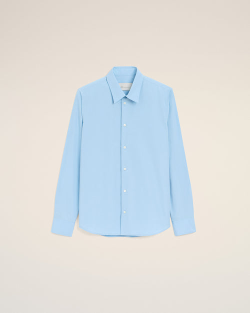Camisa sastre con bordado Ami de Cœur de algodón azul - Hombre - 1 - AMI Paris - Ami Paris