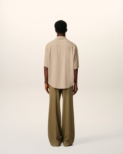 Camisa de manga corta Ami Camp beis - 5 - Ami Paris