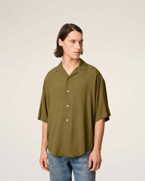 Green Ami Camp Short Sleeved Shirt - 3 - Ami Paris