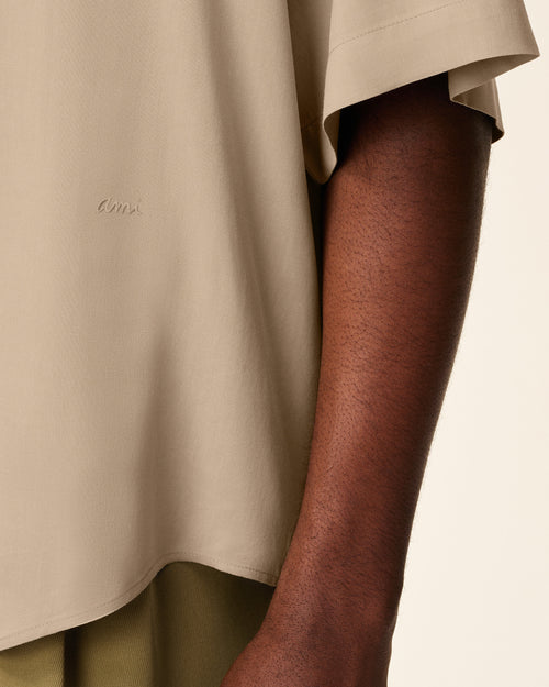 Camisa de manga corta Ami Camp beis - 4 - Ami Paris