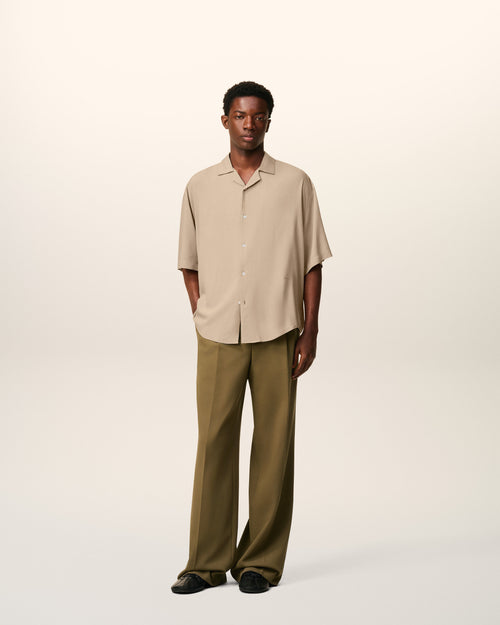 Beige Ami Camp Short Sleeved Shirt - 1 - Ami Paris