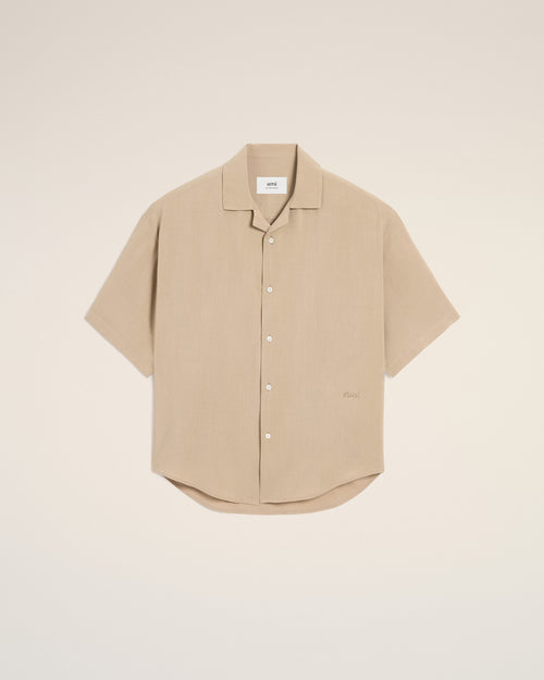 Beige Ami Camp Short Sleeved Shirt - 2 - Ami Paris