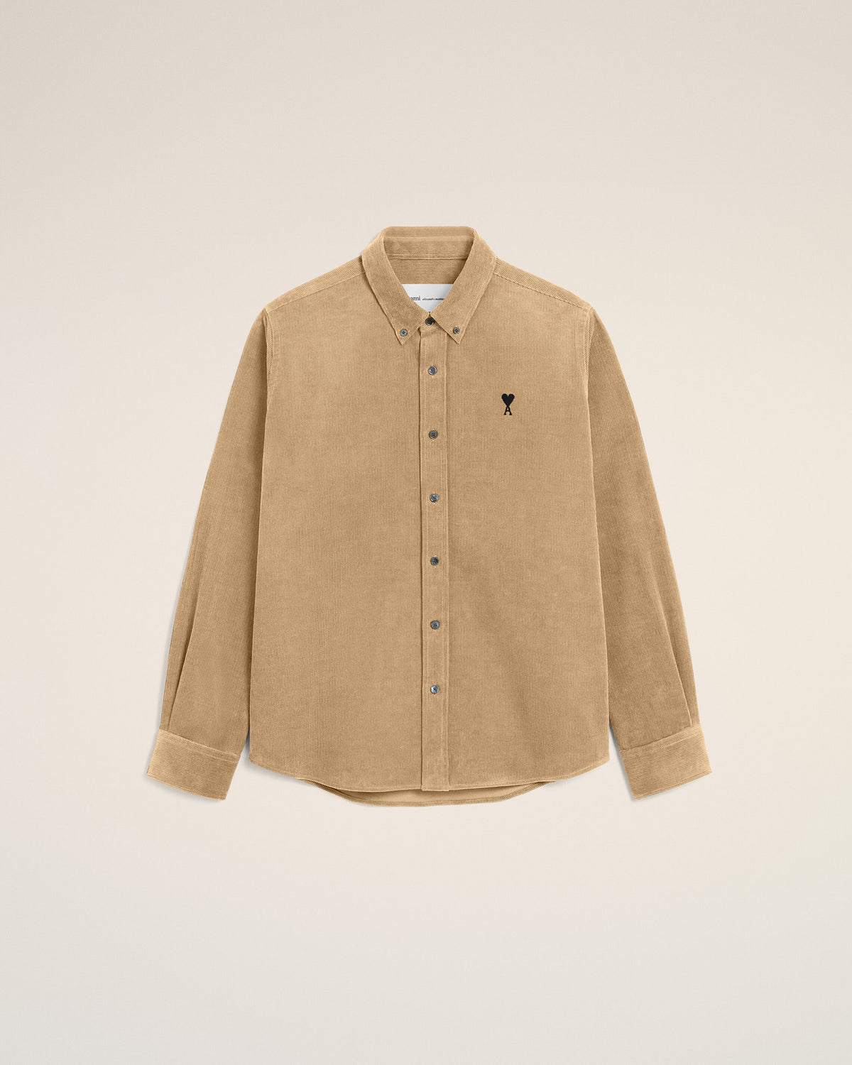 Beige corduroy shirt with Ami de Coeur - 1