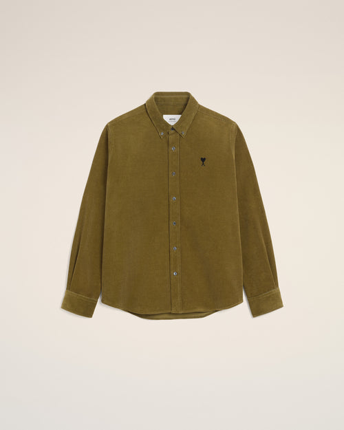 Green Cotton Button Down Ami De Coeur Shirt - 2 - Ami Paris