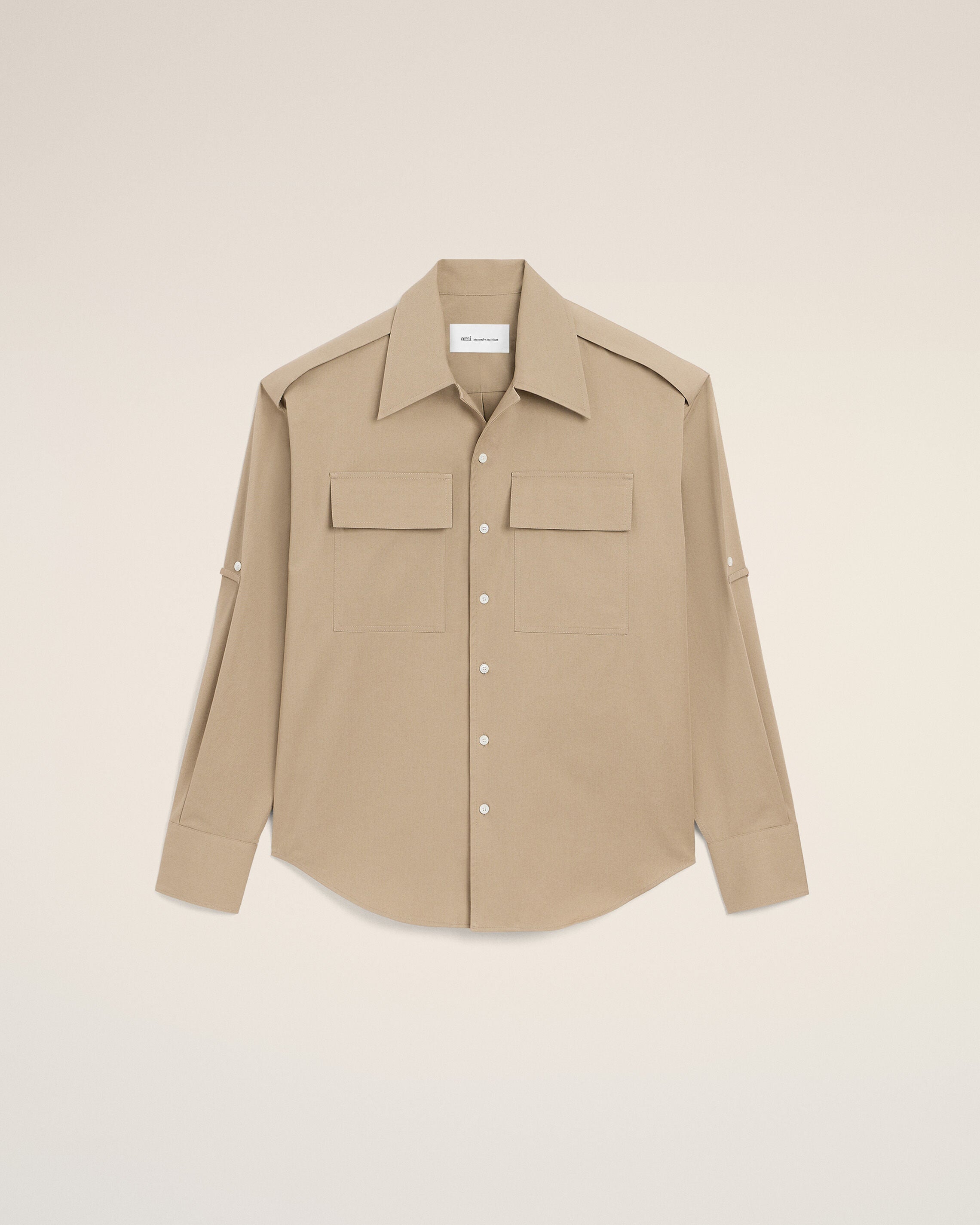 Beige Cotton Saharienne Shirt - 1