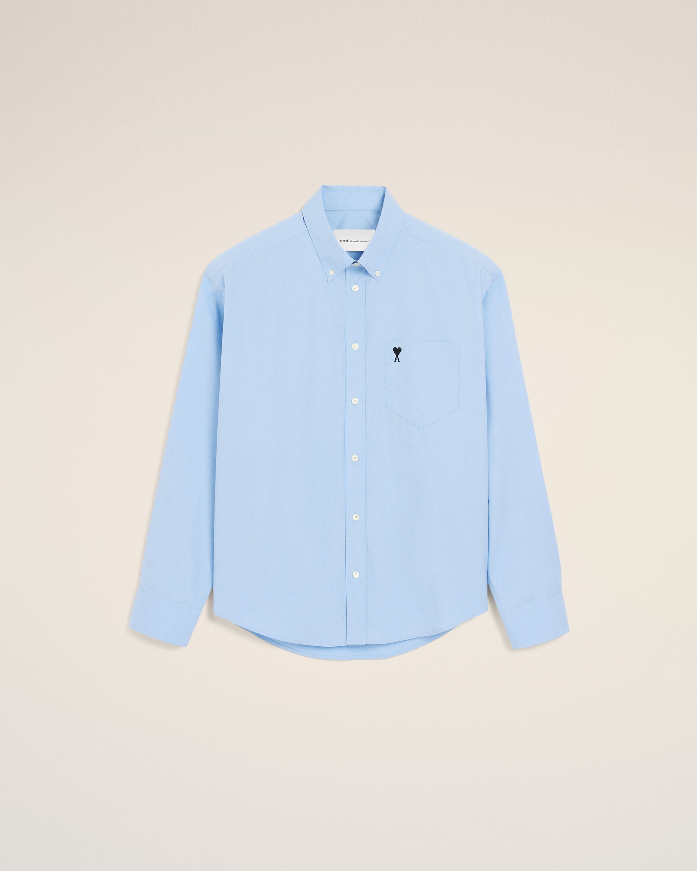 ブルー コットン ボクシー シャツ Ami de Coeur カシミアブルー | Ami