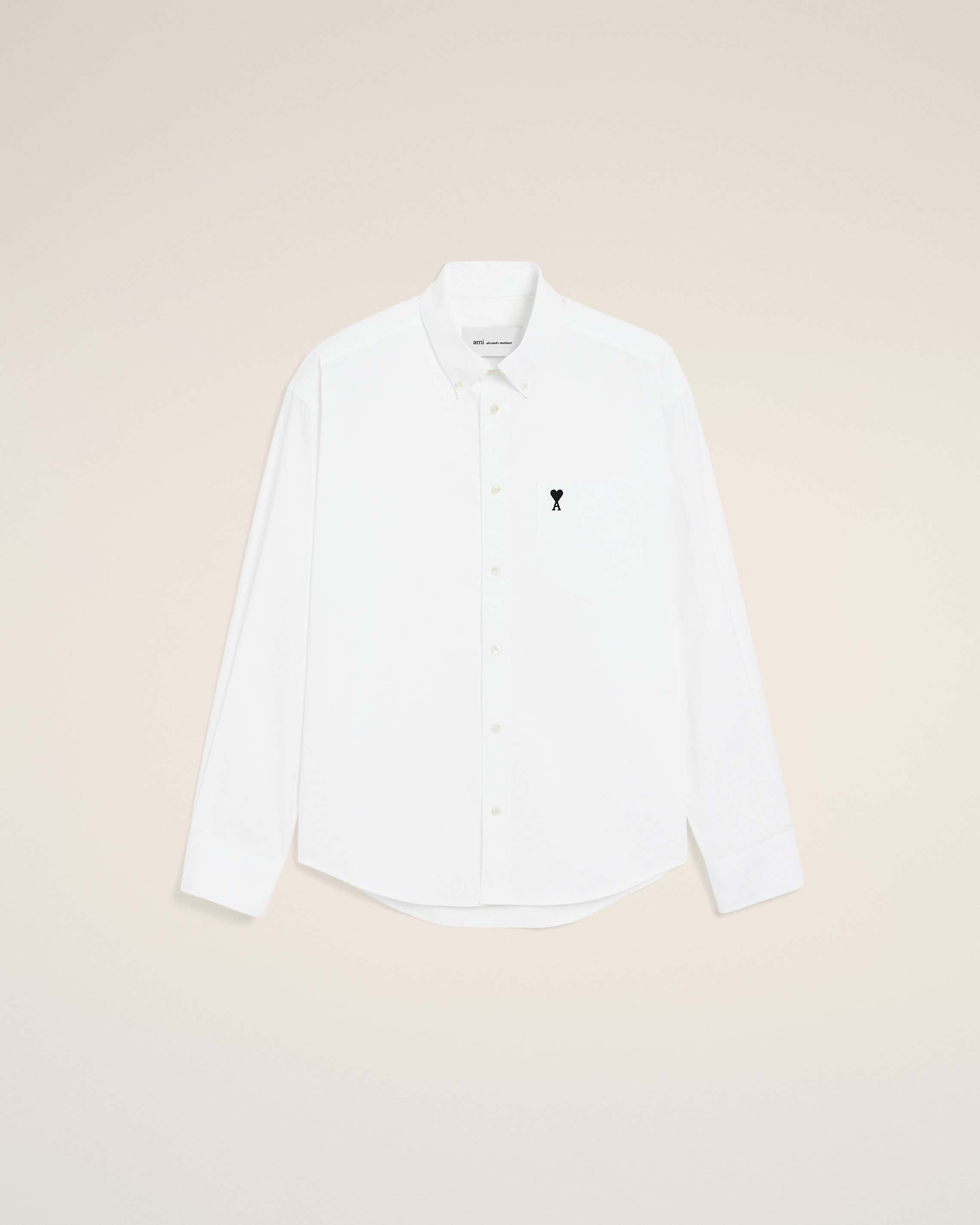 ホワイト コットン ボクシー シャツ Ami de Coeur ホワイト | Ami Paris