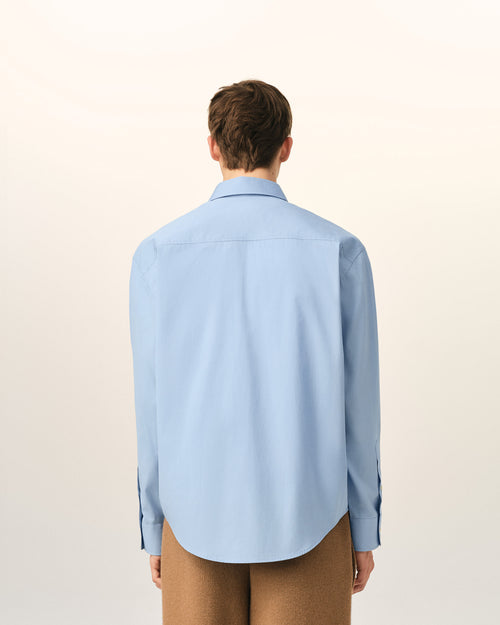 Ami de Coeur Hemd aus blauem Baumwollstoff im Boxy-Schnitt - Herren - 5 - AMI Paris - Ami Paris